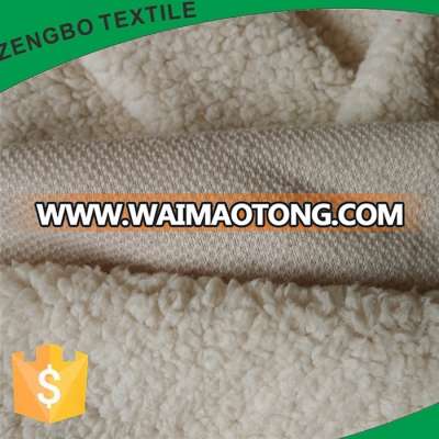 High quality China Manufacturer produced super soft polyester Sherpa fleece fabric for blanket